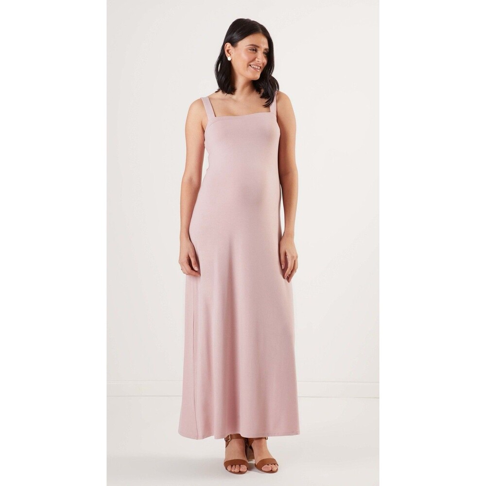 STOWAWAY Collection Cara Maternity Maxi Dress Dusty Rose Pink Size XL (NWT)